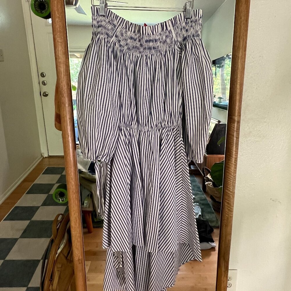 Caroline Constas Striped Dress With Belt